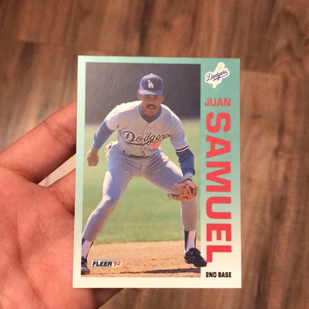 La dodgers baseball card
